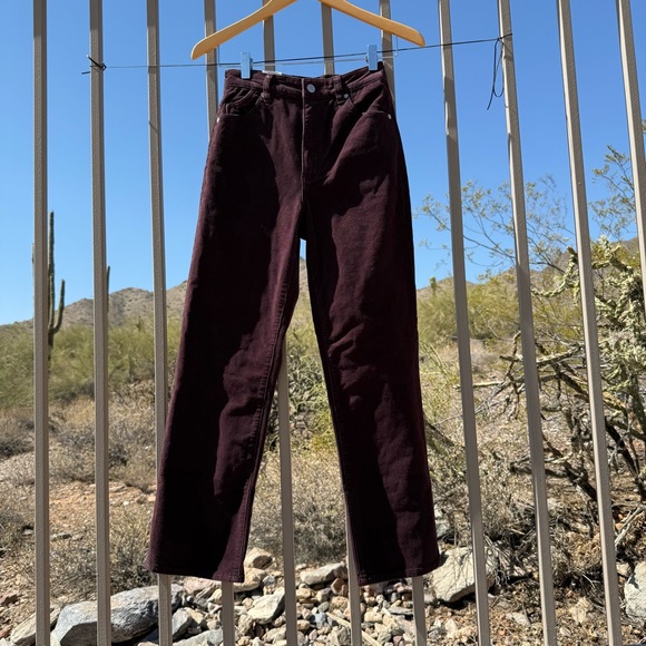 ROLLA'S Plum/Maroon Original Straight Leg Corduroy Pants